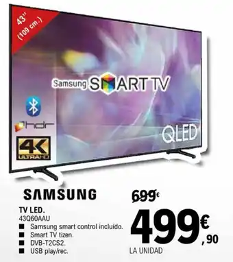 E.Leclerc Samsung TV LED 43Q60AAU oferta