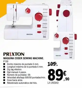 E.Leclerc Prixton Máquina Coser Sewing Machine P130 oferta
