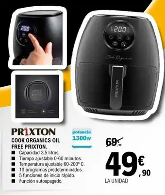 E.Leclerc Prixton Cook Organics Oil Free Prixton oferta