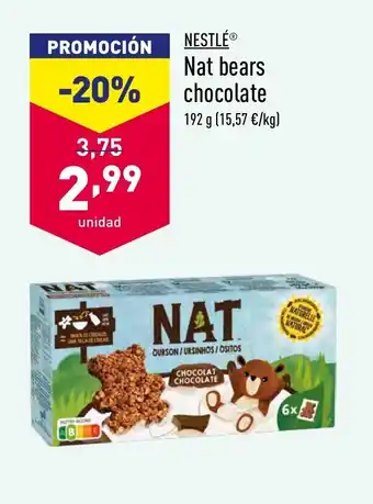 ALDI Nestlé Nat bears chocolate 192g oferta