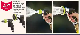 ALDI Gardenline Pistola de riego por impulso oferta