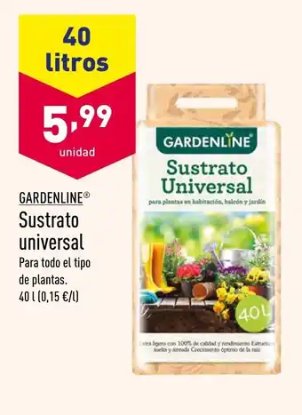 ALDI Gardenline Sustrato universal 40L oferta