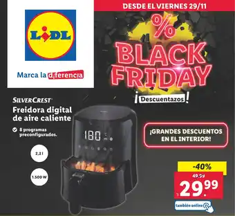 Lidl SILVERCREST® Freidora digital de aire caliente oferta