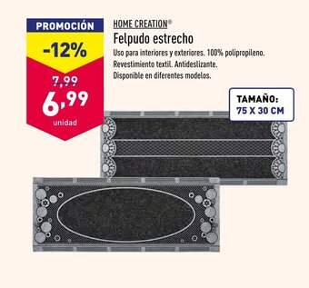 ALDI Home Creation Felpudo estrecho oferta