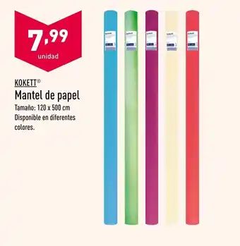 ALDI Kokett Mantel de papel 120 x 500cm oferta