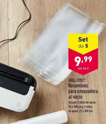 ALDI Grill Time Recambios para envasadora al vacio Set de 5 oferta
