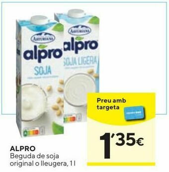 Caprabo Bebida de soja alpro oferta