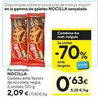 Caprabo Galletas de chocolate nocilla oferta
