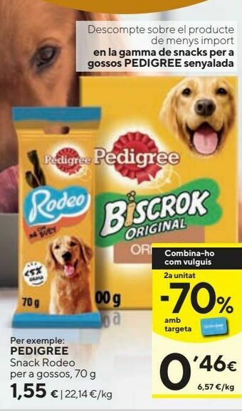 Caprabo Snacks para mascotas pedigree oferta