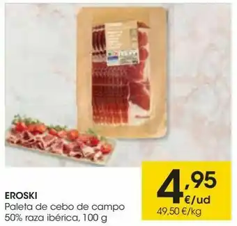 Eroski Eroski paleta de cebo de campo 50% raza ibérica oferta