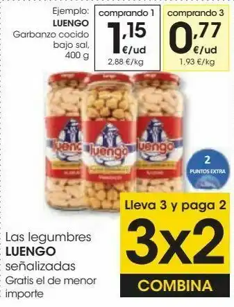 Eroski Luengo garbanzo cocido bajo sal oferta