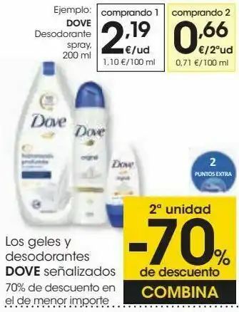Eroski Dove desodorante spray oferta
