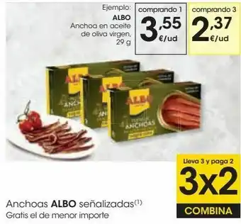 Eroski Albo anchoa en aceite de oliva virgen oferta
