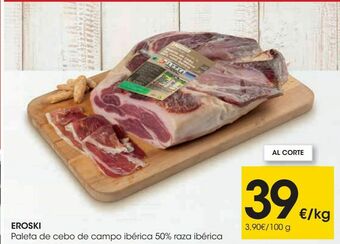 Eroski Eroski paleta de cebo de campo ibérica 50% raza ibérica oferta