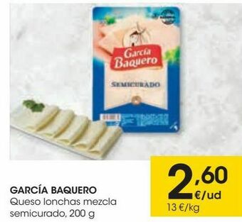 Eroski García baquero queso lonchas mezcla semicurado oferta