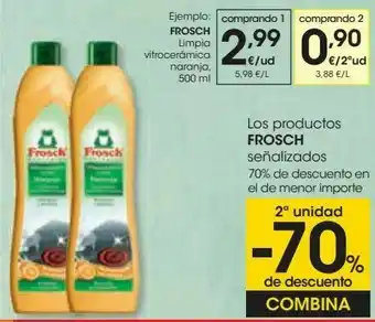 Eroski Los productos frosch señalizados oferta