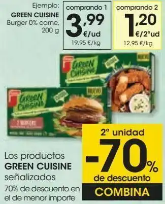 Eroski Los productos green cuisine señalizados oferta