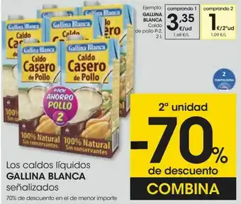 Eroski Los caldos líquidos gallina blanca señalizados oferta
