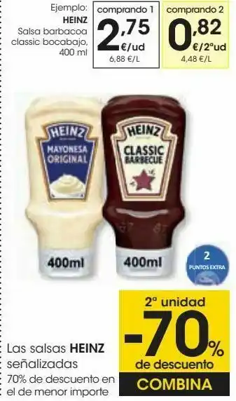 Eroski Las salsas heinz señalizadas oferta
