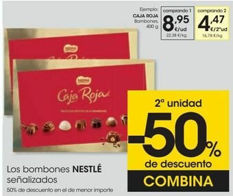 Eroski Los bombones nestlé señalizados oferta