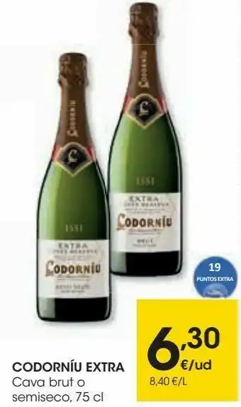 Eroski Codorníu extra cava brut o semiseco oferta