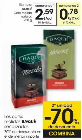 Eroski Los cafés molidos baqué oferta