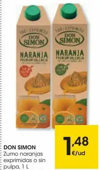 Eroski Don simon zumo naranjas exprimidas o sin pulpa oferta