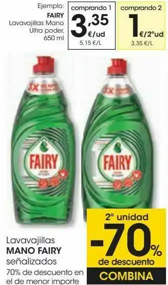 Eroski Lavavajillas mano fairy oferta