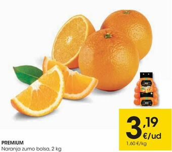 Eroski Premium naranja zumo oferta