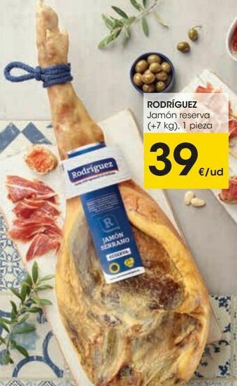 Eroski Rodríguez jamón reserva oferta