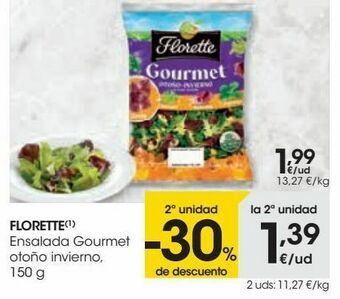 Eroski Florette ensalada gourmet otoño invierno oferta