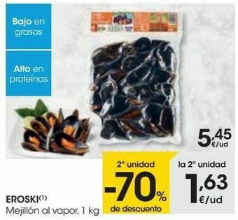 Eroski Eroski mejillón al vapor oferta