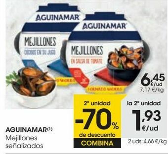 Eroski Aguinamar mejillones señalizados oferta