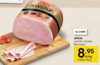 Eroski Argal jamón cocido bonnatur oferta