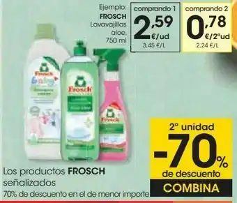 Eroski Frosch lavavajillas aloe oferta