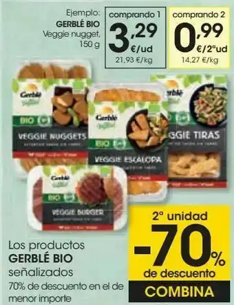 Eroski Gerblé bio veggie nugget oferta