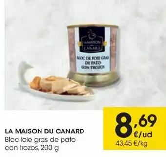 Eroski La maison du canard bloc foie gras de pato con trozos oferta