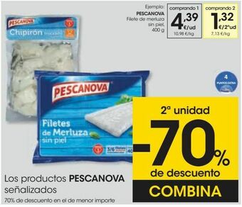 Eroski Pescanova filete de merluza sin piel oferta