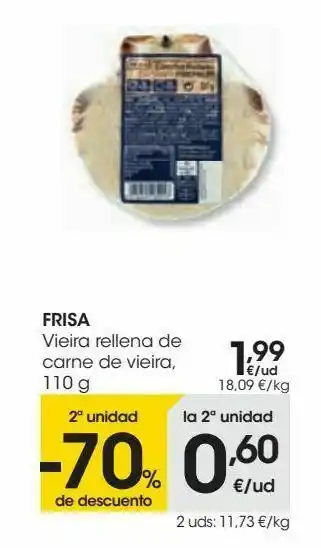 Eroski Frisa vieira rellena de carne de vieira oferta