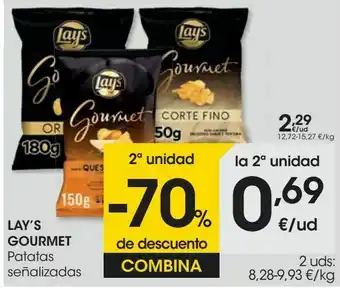 Eroski Lay's gorumet patatas señalizadas oferta