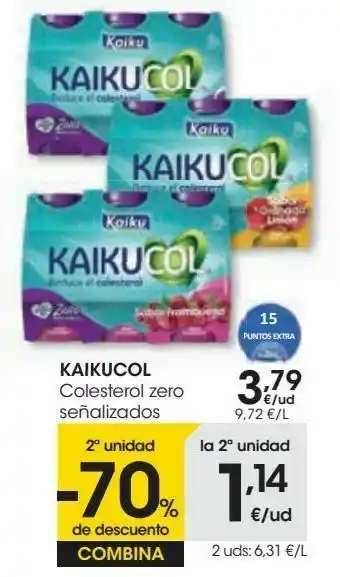 Eroski Kaikucol colesterol zero señalizados oferta