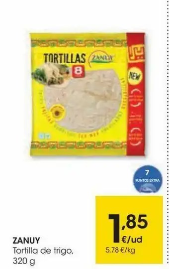 Eroski Zanuy tortilla de trigo oferta