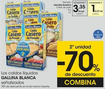 Eroski Gallina blanca caldo de pollo oferta