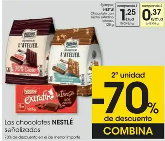 Eroski Nestlé chocolate con leche extrafino intenso oferta