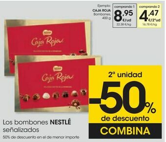 Eroski Caja roja bombones oferta