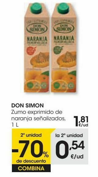 Eroski Don simon zumo exprimido de naranja oferta