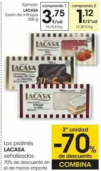 Eroski Lacasa turrón de milhojas oferta