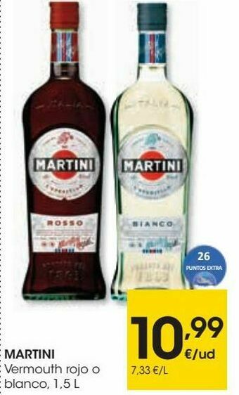 Eroski Martini vermouth rojo o blanco oferta