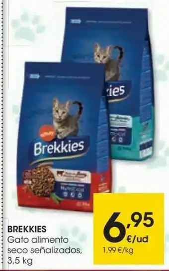Eroski Brekkies gato alimento seco señalizados oferta
