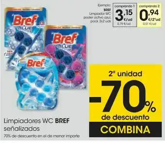 Eroski Bref limpiador wc poder activo azul oferta